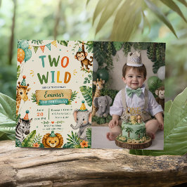 2歳の誕生日パーティーは野生の冒険 招待状