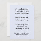 2歳の誕生日パーティー招待状 男の子 招待状 (裏面)