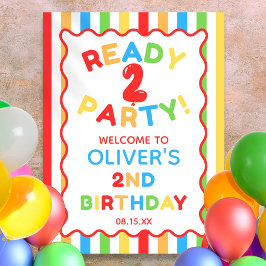 2歳の誕生日パーティー ウェルカムサイン ポスター