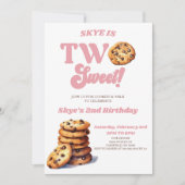 2歳の誕生日パーティー「スイートクッキーとミルク」 招待状 (正面)