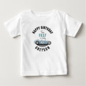 2歳の誕生日パーティー レーシングカーブラザー ベビーTシャツ (正面)