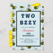 2歳の誕生日パーティー、第2回ビジービー誕生日パーティー 招待状 (正面/裏面)