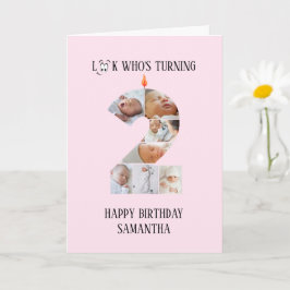 2歳の誕生日フォトカード カード