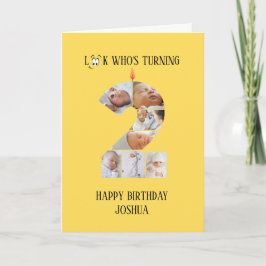 2歳の誕生日フォトカード カード