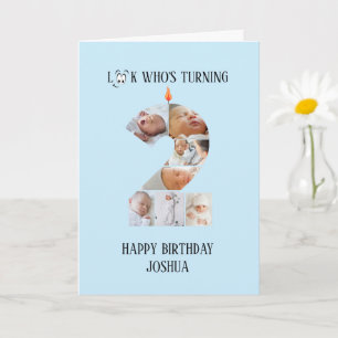 2歳の誕生日フォトカード カード
