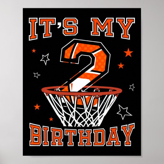 2歳の誕生日プレゼント スケートボード初心者向けギフト ポスター (正面)