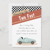 2歳の誕生日ユニークイエロー・レッド・ブラックテーマ 招待状 (正面)