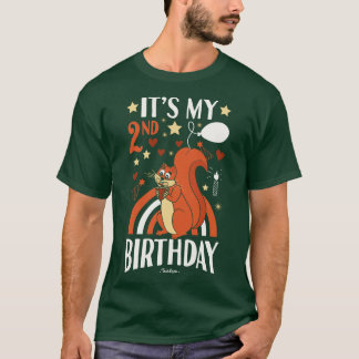 2歳の誕生日リス Tシャツ