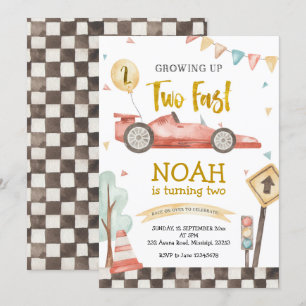 2歳の誕生日レースにようこそ 招待状