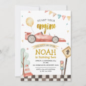 2歳の誕生日レースにようこそ 招待状 (正面)