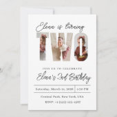 2歳の誕生日写真招待状 招待状 (正面)