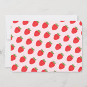 2歳の誕生日写真「ツースイートストロベリーキッズ」 招待状 (裏面)