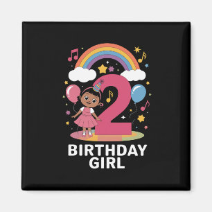 2歳の誕生日女の子かわいい2歳の誕生日 マグネット