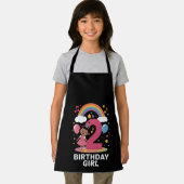 2歳の誕生日女の子 かわいい2歳の誕生日 エプロン (インサイチュ)