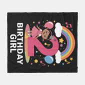 2歳の誕生日女の子 かわいい2歳の誕生日 フリースブランケット (正面(横))