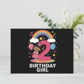 2歳の誕生日女の子 かわいい 2歳の誕生日 招待状 (スタンド正面)