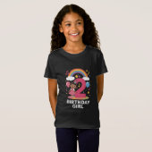 2歳の誕生日女の子 かわいい 2歳の誕生日 Tシャツ (正面フル)