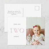 2歳の誕生日感謝のポストカード ポストカード (正面/裏面)