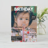 2歳の誕生日招待状ガールマガジン表紙 招待状 (スタンド正面)