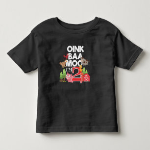 2歳の誕生日農場動物 トドラーTシャツ