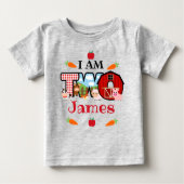 2歳の誕生日農場動物 | 牧場の誕生日 ベビーTシャツ (正面)