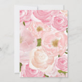 2歳の誕生日2人目の美しいフローラ招待状、 招待状 (裏面)