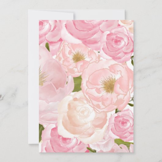 2歳の誕生日2人目の美しいフローラ招待状、 招待状 (裏面)