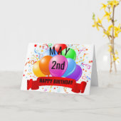 2歳の誕生日 カード (黄色い花)