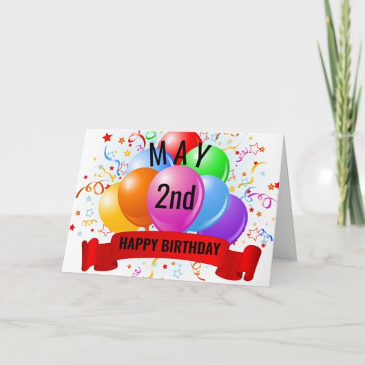 2歳の誕生日 カード (正面)