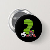 2歳の誕生日 サッカー 初めての誕生日 サッカー 子供 缶バッジ (正面&裏面)