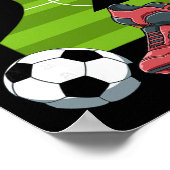 2歳の誕生日 サッカー 初めての誕生日 フットボール キッズ ポスター (角)