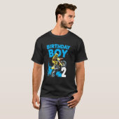 2歳の誕生日 ダートバイク スプラッシュ Tシャツ (正面フル)