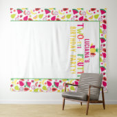 2歳の誕生日 ツッティフルッティフルーツ誕生日パーティー タペストリー (インサイチュ(横))