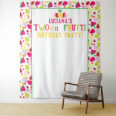 2歳の誕生日 ツッティフルッティフルーツ誕生日パーティー タペストリー (インサイチュ)