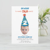 2歳の誕生日 バースデー 顔写真 招待状 (スタンド正面)