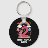 2歳の誕生日 女の子 かわいい 2歳の誕生日 キーホルダー (正面)