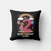 2歳の誕生日 女の子 かわいい 2歳の誕生日 クッション (正面)