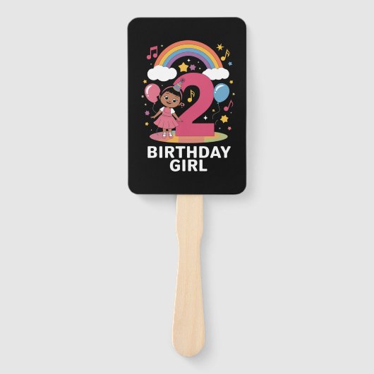 2歳の誕生日 女の子 かわいい 2歳の誕生日 ハンドファン (正面)
