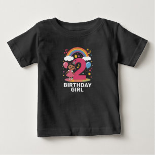 2歳の誕生日 女の子 かわいい 2歳の誕生日 ベビーTシャツ