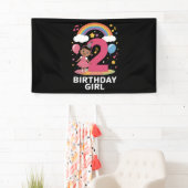 2歳の誕生日 女の子 かわいい 2歳の誕生日 横断幕 (インサイチュ)