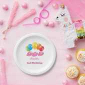 2歳の誕生日 女の子 名前入り ペーパープレート (パーティー)