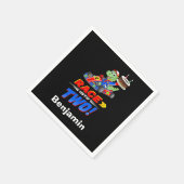 2歳の誕生日 恐竜 レース カー Ready Set スタンダードカクテルナプキン (角)