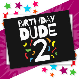 2歳の誕生日 男の子のパーティー 誕生日おめでとう 2 ポストカード