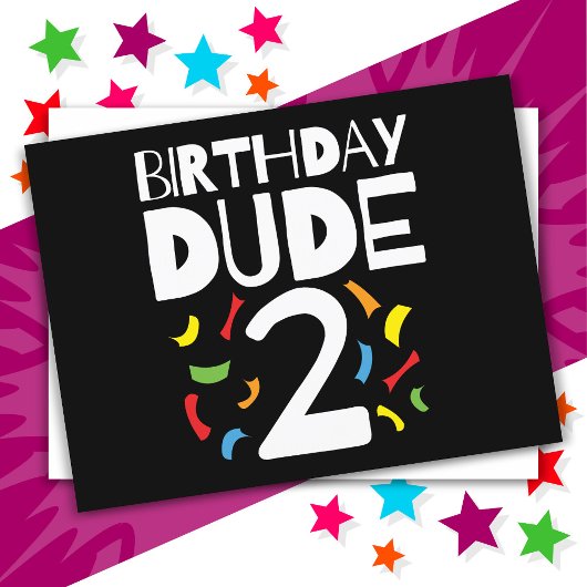 2歳の誕生日 男の子のパーティー 誕生日おめでとう 2 ポストカード
