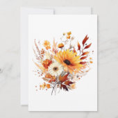 2歳の誕生日 秋の花 招待状 (裏面)