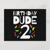 2歳の誕生日 2歳の男の子のパーティー 誕生日おめでとう 2 ポストカード (正面)