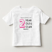 2歳の誕生日 | 2歳児用パーソナライズ トドラーTシャツ (正面)