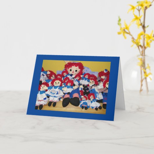 **2歳の誕生日** RAGGEDY ANN CARD カード (黄色い花)