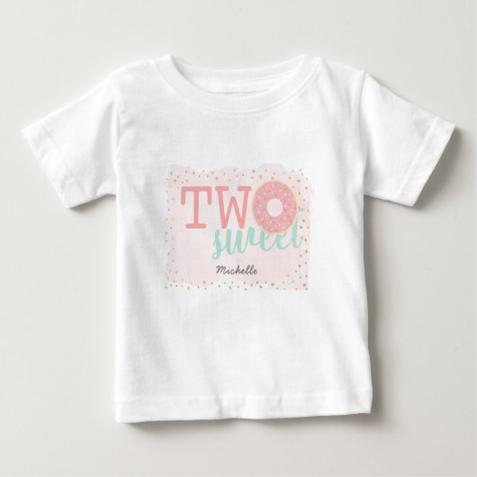2歳の誕生日 Sweet 2 プレゼント 女の子 ベビーTシャツ (正面)