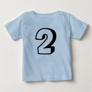2歳の誕生日Tシャツ(ベビー用) ベビーTシャツ
